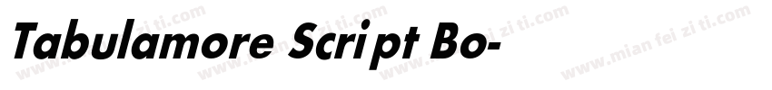 Tabulamore Script Bo字体转换